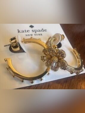 Kate Spade Fleurette Hoop Earrings